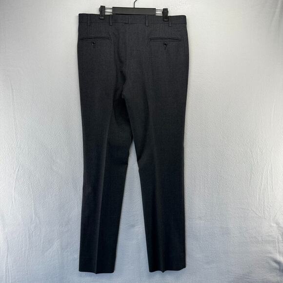 Gruppo Artigiani Pants Men's 34x34 Gray Italy made Textured Hook Loop Dress Wool - Picture 6 of 11